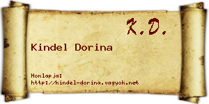 Kindel Dorina névjegykártya